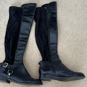 Franco Sarto Black Over the Knee Boots